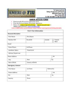 Identity management / User / Ameri / Florida International University