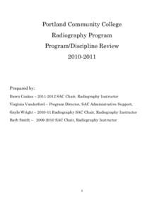 Portland Community College Radiography Program Program/Discipline Review[removed]Prepared by: