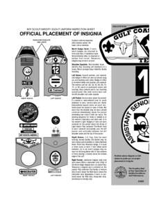 _____________________________________ SHOULDER SEAM BOY SCOUT/VARSITY SCOUT UNIFORM INSPECTION SHEET  OFFICIAL PLACEMENT OF INSIGNIA