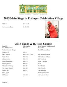 2015 Main Stage in Erdinger Celebration Village CJ Storm 8am-11:15  Curtis Lawson Band