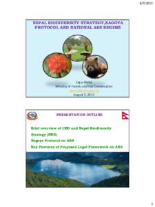 Earth / Commercialization of traditional medicines / Environmental science / Millennium Development Goals / Convention on Biological Diversity / Sustainable development / Conservation biology / Traditional knowledge / In-situ conservation / Environment / Biology / Biodiversity