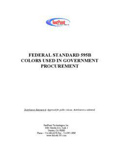 FEDERAL STANDARD 595B COLORS USED IN GOVERNMENT PROCUREMENT