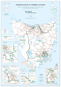 1:1,400,000  King Island TASMANIAN HOUSE OF ASSEMBLY DIVISIONS