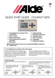 GB  Quick start GUIDE - Compact[removed]. 	The standby and on-position of the control panel