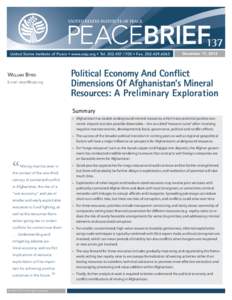 UNITED STATES INSTITUTE OF PEACE  PEACEBRIEF137 United States Institute of Peace • www.usip.org • Tel[removed] • Fax[removed]December 17, 2012