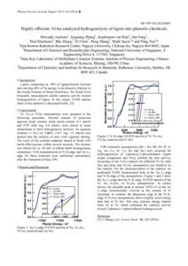 Photon Factory Activity Report 2013 #[removed]B  AR-NW10A/2012G60 Highly efficient, NiAu-catalyzed hydrogenolysis of lignin into phenolic chemicals