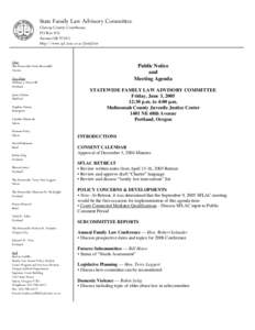 State Family Law Advisory Committee Clatsop County Courthouse PO Box 835 Astoria OR[removed]Http://www.ojd.state.or.us/familylaw