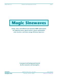 Magic Sinewaves  Proposal and background tutorial page 1