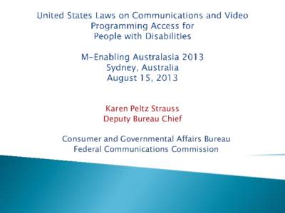 Addressing Disability Discrimination in the Provision of Emerging Broadband and Cable Technologies