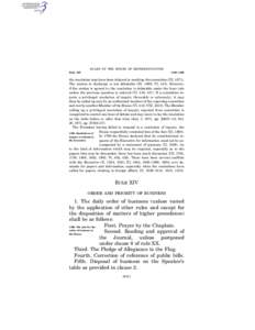 RULES OF THE HOUSE OF REPRESENTATIVES Rule XIV § 868–§ 869  the resolution may have been delayed in reaching the committee (III, 1871).