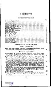 CONTENTS STATEMENTS OF SENATORS Page Thurmond, Chairman Strom Warner, Hon. John