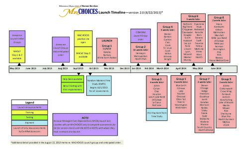   Launch Timeline—version 2.0 ([removed])*  Group 6  3 weeks later   Group 4 