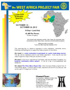2013 Polio Immunization and West Africa Project Fair Program