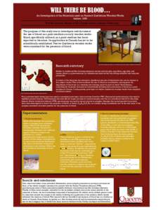 Benzidine / Fourier transform infrared spectroscopy / Blood / Hemoglobin / Casein / Adhesive / Chemistry / Biology / Anatomy