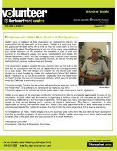 Volunteer E-Newsletter August 2011