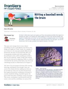 Neuroscience  Published: 24 April 2014 doi:[removed]frym[removed]Hitting a baseball needs