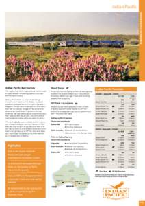 Nullarbor Plain / Trans-Australian Railway / Goldfields-Esperance / Indian Pacific / Kalgoorlie / Rawlinna /  Western Australia / Perth /  Western Australia / Adelaide / States and territories of Australia / Geography of Australia / Geography of Western Australia