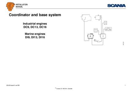 INSTALLATION MANUAL Coordinator and base system Industrial engines DC9, DC13, DC16