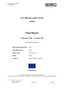 ECP 2008 DILI[removed]MIMO D4.6 Final Report