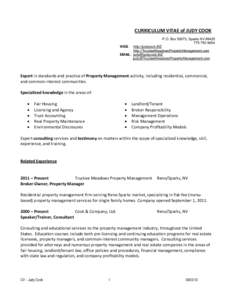 Microsoft Word - Judy Cook CV
