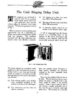 The Code Ringing Delay Unit