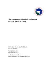 The Japanese School of Melbourne Annual Reports 2009