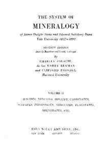 THE SYSTEM OF  MINERALOGY