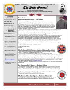 Joe Nokes, Commander  Camp Website: www.humphreys1625.com The Delta General June, 2014 Volume 17, Issue 6