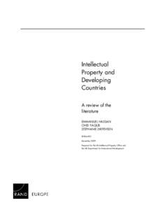 IP Research:- Intellectual Property and Developing Countries - A review of the literature