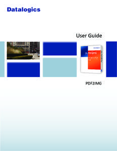 Datalogics  User Guide PDF2IMG