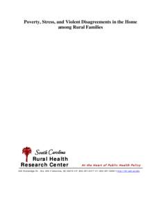 Poverty, Stress, and Violent Disagreements in the Home among Rural Families
