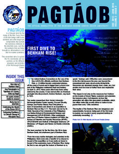 THE OFFICIAL NEWSLETTER OF THE MCKEOUGH MARINE CENTER XAVIER UNIVERSITY  PAGTAOB is a Visayan term for the rising of the tide. Every flood