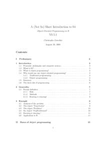 Object-oriented programming / Object / Common Lisp Object System / Constant / Type system / Mutator method / Self / Object model / Prototype-based programming / Software engineering / Computer programming / Computing