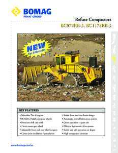 Refuse Compactors BC972RB-3, BC1172RB-3 KEY FEATURES • Mercedes Tier 4i engine