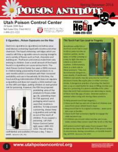 Spring/SummerPoison Antidote Utah Poison Control Center 30 South 2000 East Salt Lake City, Utah 84112