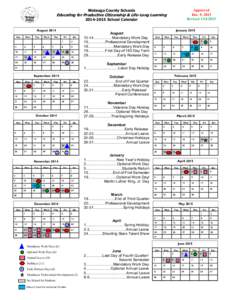 Watauga County Schools  Approved Dec. 9, 2013 Revised[removed]