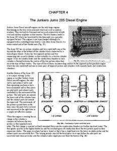CHAPTER 4 The Junkers Jumo 205 Diesel Engine Junkers Jumo Diesel aircraft engines are the only large engines