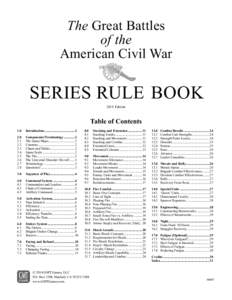 The Great Battles of the American Civil War SERIES RULE BOOK 2014 Edition