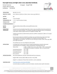 Goat IgG-heavy and light chain cross-adsorbed Antibody Donkey Polyclonal Conjugate  DyLight® 680