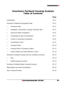 Faribault Downtown   Downtown Faribault Housing Analysis Table of Contents Page Introduction