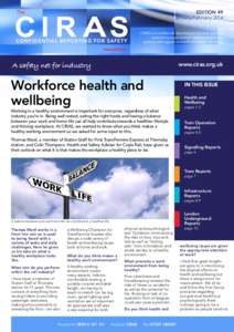 EDITION 49 January/February 2014 The  CONFIDENTIAL REPORTING FOR SAFETY