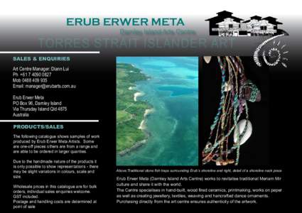 ERUB ERWER META  Darnley Island Arts Centre TORRES STRAIT ISLANDER ART SALES & ENQUIRIES