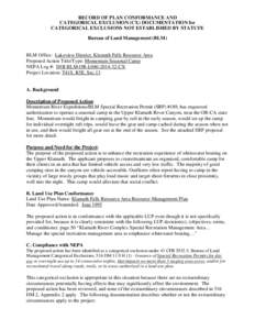 Klamath Falls Resource Area NEPA Document Routing Slip for Electronic Review