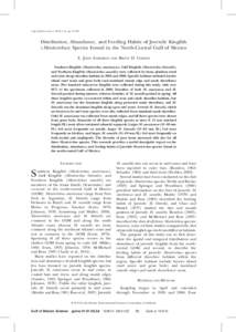 Gulf of Mexico Science, 2013(1–2), pp. 50–66  Distribution, Abundance, and Feeding Habits of Juvenile Kingfish (Menticirrhus) Species Found in the North-Central Gulf of Mexico E. JOHN ANDERSON