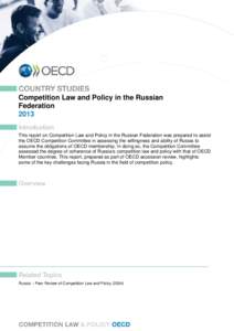 Competition Law and Policy in the Russian Federation