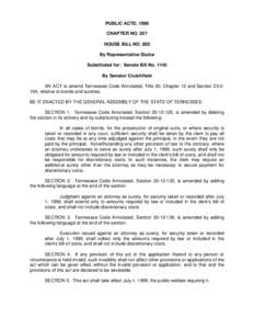 PUBLIC ACTS, 1999 CHAPTER NO. 207 HOUSE BILL NO. 802 By Representative Stulce Substituted for: Senate Bill No[removed]By Senator Crutchfield