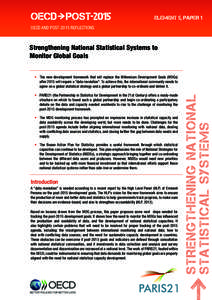 Element 5, PAPER 1 OECD AND POST-2015 REFLECTIONS Strengthening National Statistical Systems to Monitor Global Goals