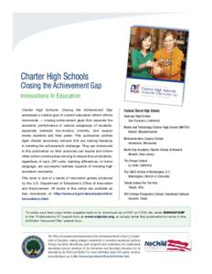 Charter High Schools: Closing the Achievement Gap Flyer (PDF)