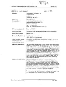 Syncro-Blue Tube, The Magnetically Guided Enteral Feed Tube  SECTION[removed]K) SUMMARY