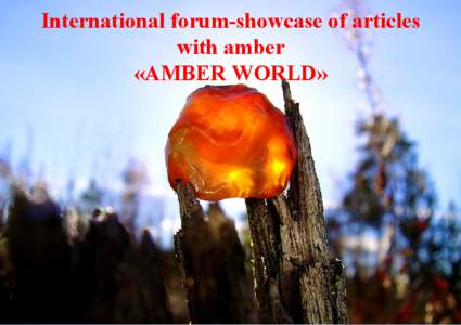 International forum-showcase of articles with amber «AMBER WORLD»